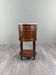 Half-moon side table in mahogany and marble, Louis XVI style, 19th century.