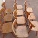 Lot de 10 chaises de bistrot café bar restaurant - bois - vintage