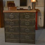 Ronéo 2-column, 8-flap cabinet, French work, circa 1950