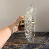 Large chiseled glass wall light