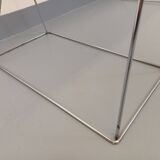 Bureau en verre fumé et métal chromé, années 70