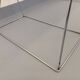 Vintage desk in smoked glass and chrome metal from the 1970s.