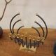 Menorah Hanoukia gold and silver plated, made in Israel by Karshi, 1970