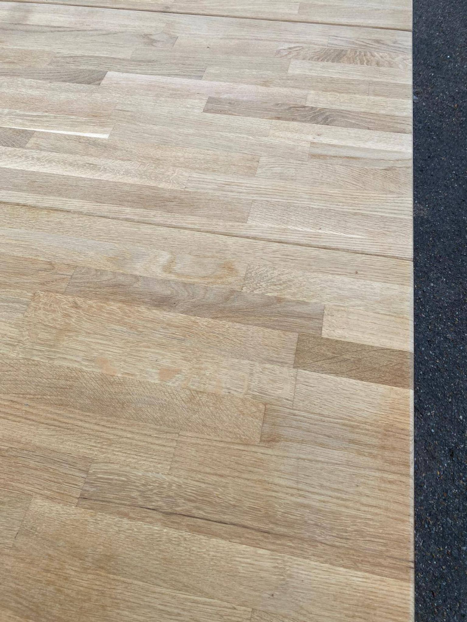 Table à manger scandinave rénovée en chêne 145-200cm