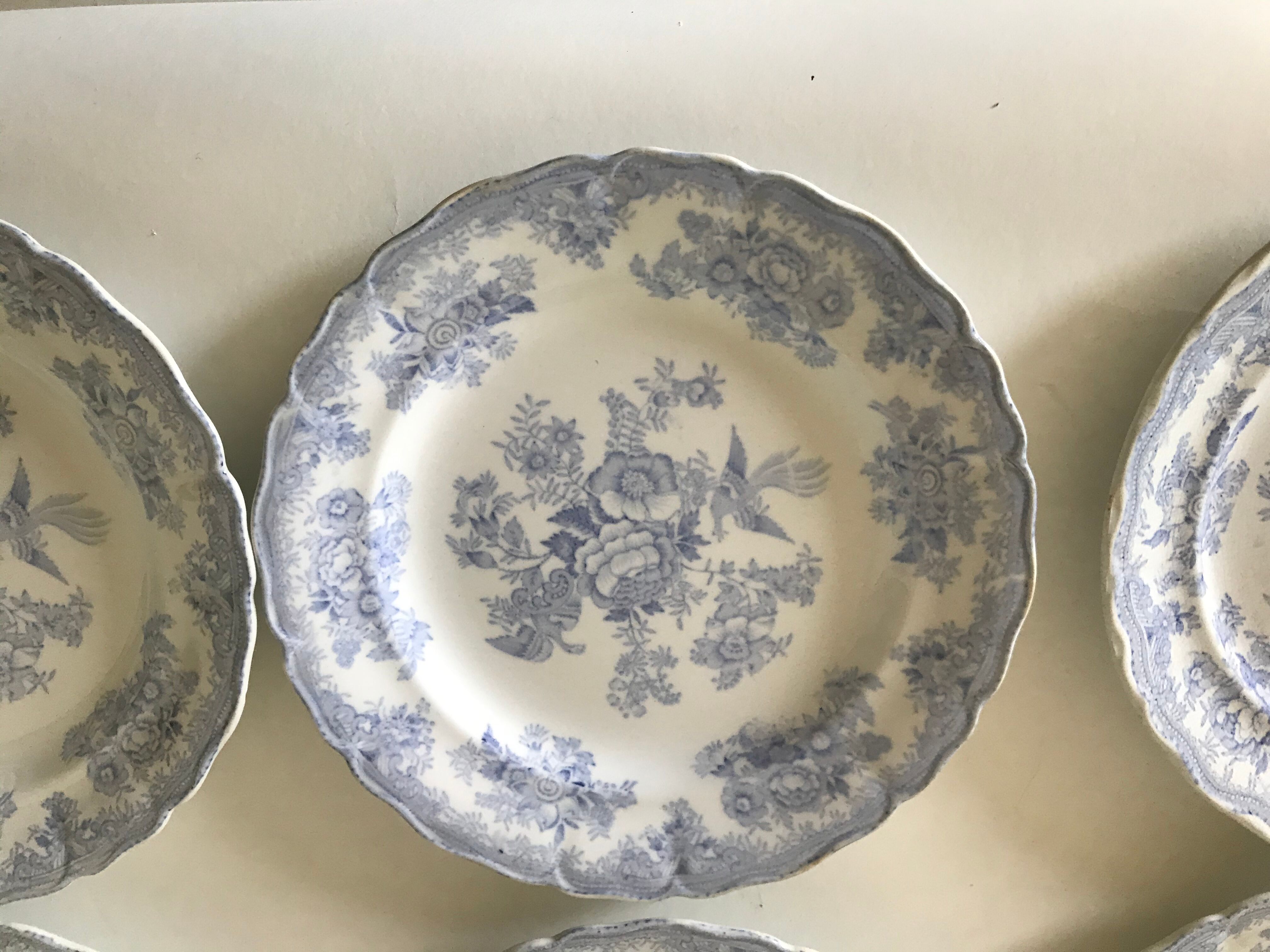 Old English earthenware plates