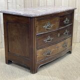 Regency period chest of drawers in amaranth and marble top - 18th century