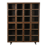 Wooden display case with 24 lockers