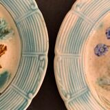 8 dessert plates in late 19th century dabbling