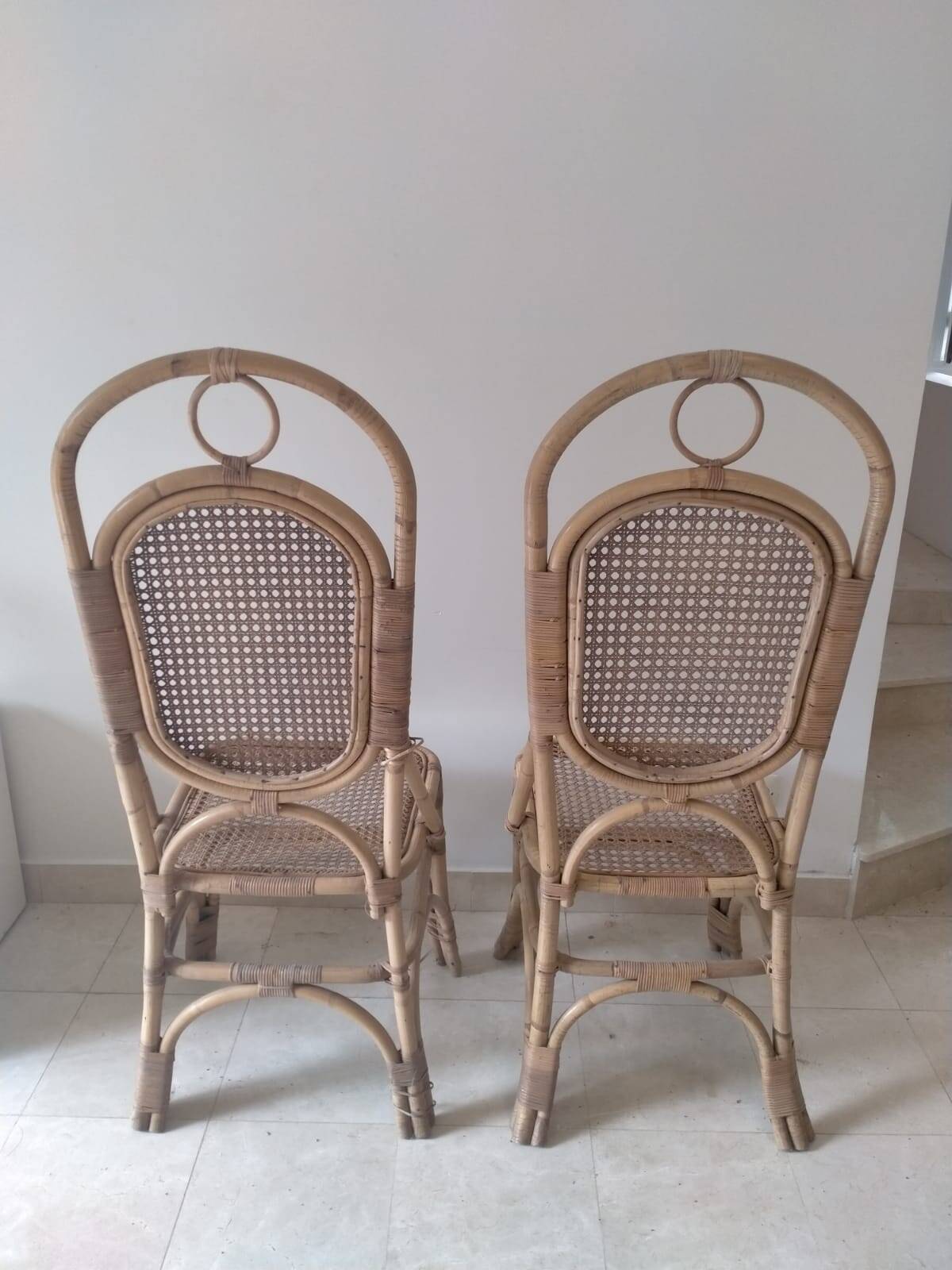 Pair of rattan chairs