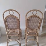 Pair of rattan chairs