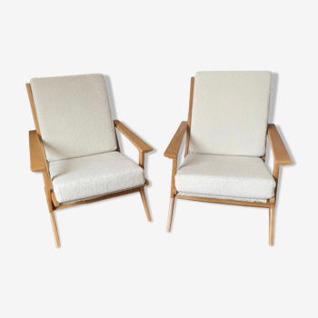 Paire fauteuils scandinave