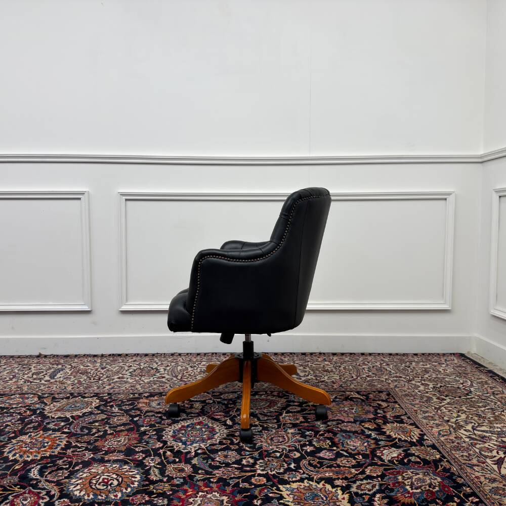 Chaise de bureau Chesterfield noire