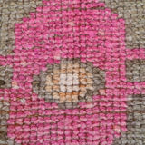 Neutral color handmade runner rug 317x87cm