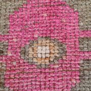 Neutral color handmade runner rug 317x87cm