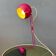 Lampe de bureau vintage violette et rose
