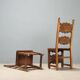 Pair of Baroque chairs in walnut - Italy 18th century