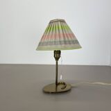 Lampe de table de 32 cm en laiton et tissu de style Kalmar, Autriche, années 1960