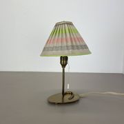 Lampe de table de 32 cm en laiton et tissu de style Kalmar, Autriche, années 1960