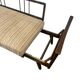 Vintage extendable wooden two-seater sofa / KNOLL sofa