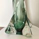 Dark green Val Saint Lambert lamp