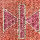 Tapis de couloir Oushak corail vintage, tapis turc ancien, 95x310 cm