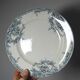 6 antique Boch Frères Keramis plates, Dauphin model, blue decoration, 19th-20th century.