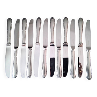 Coffret de 12 couteaux de table monocoques en acier Comargent