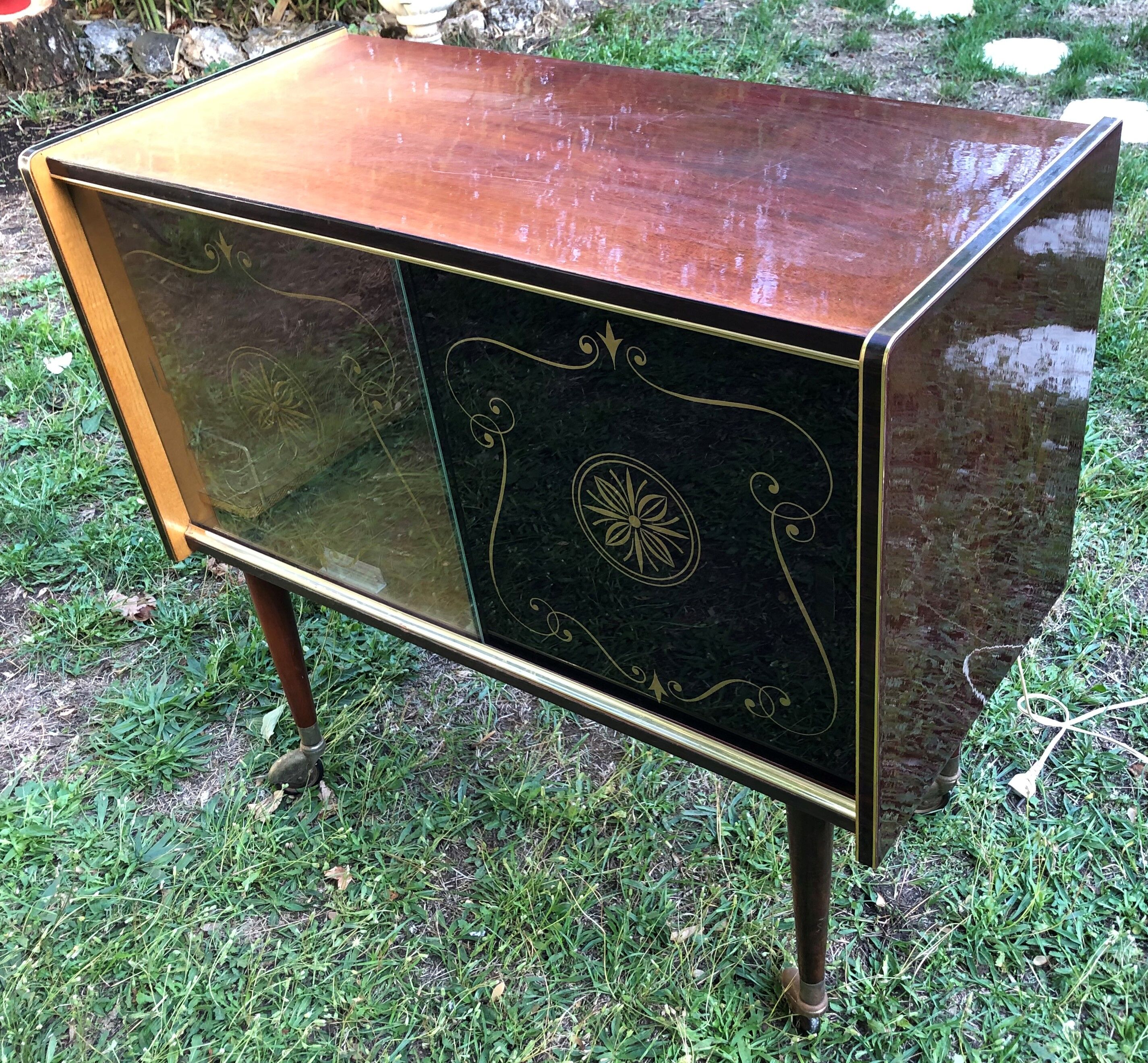 Vintage bar furniture formica with wheels 60's