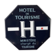 Old Hotel tourism enamelled plate