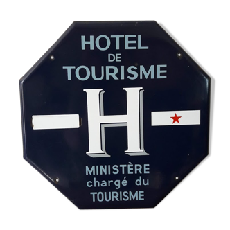 Ancienne plaque émaillée Hotel du Tourisme
