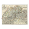 Carte antique de la Suisse vers 1869, Atlas général WAK Johnston