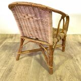 Rattan child desk and Chair