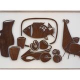 Decorative metal panel titled "Natumo". Contemporary work.