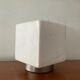 Vintage cube lamp in marble and chrome metal 70s
