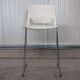 Tabouret haut Very de chez Haworth blanc et chromé