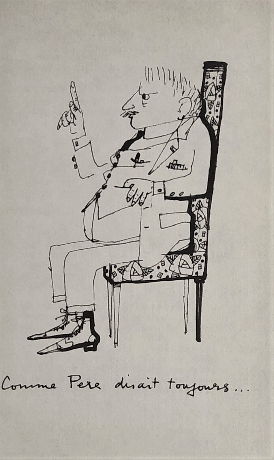 Daninos illustration from 1962 (family series) "father said..."