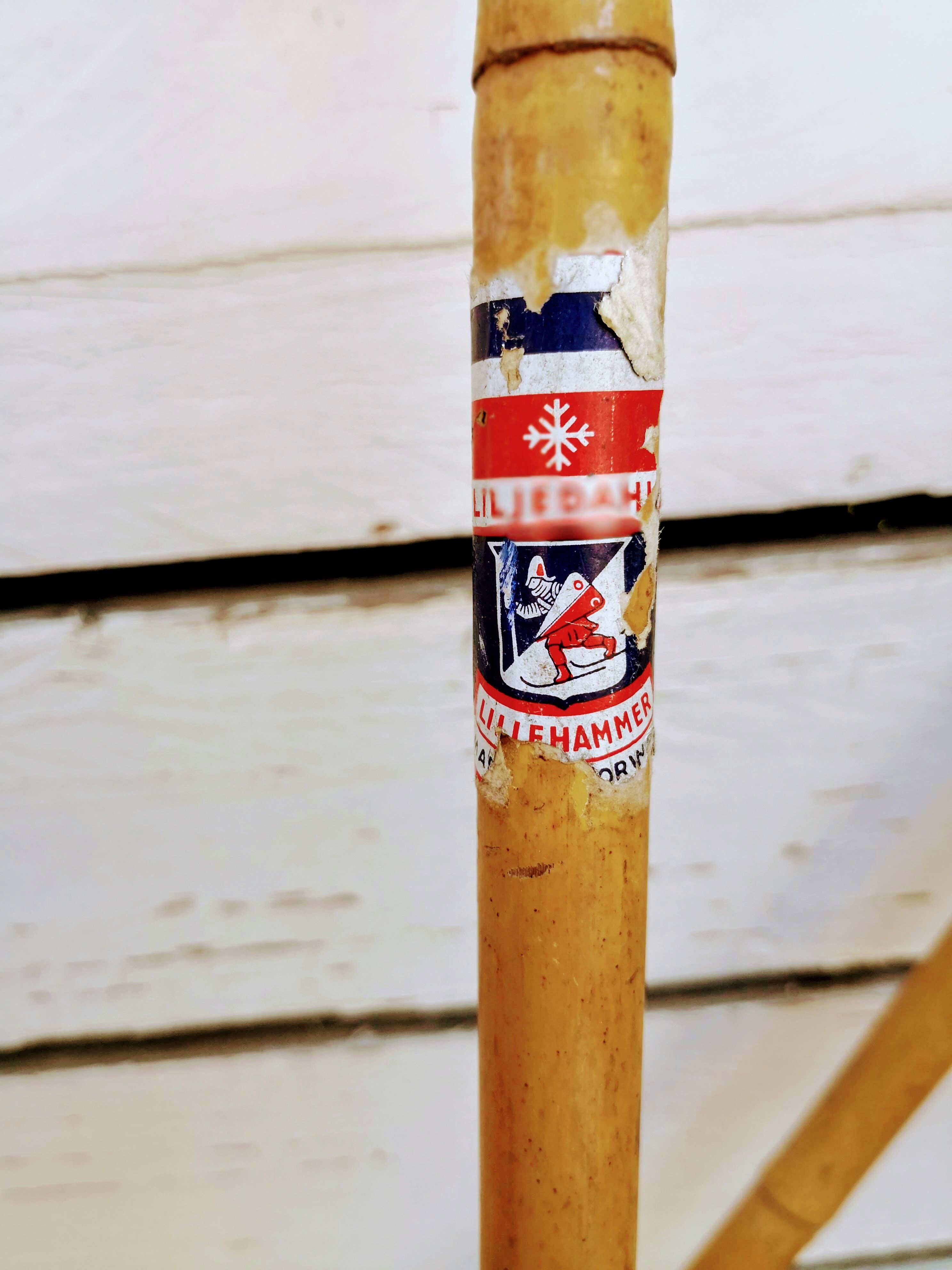 Pair of old ski poles