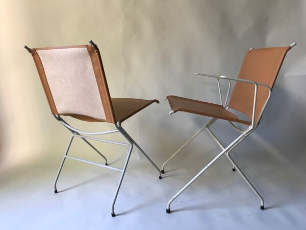 Paire de chaises de Raoul Guys 1950s