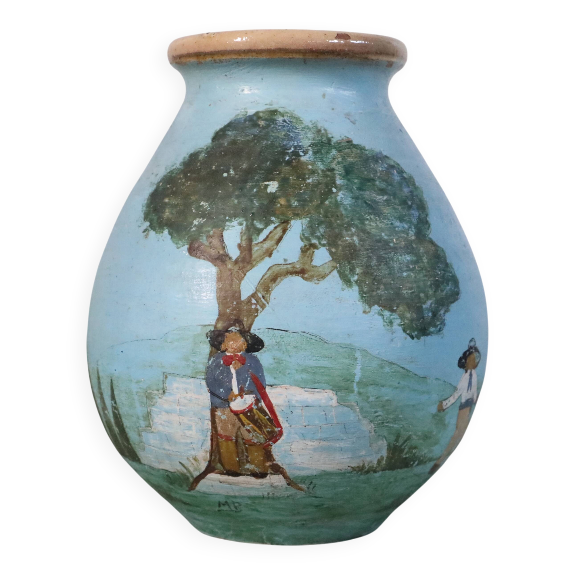 Vase, hand-painted, vintage