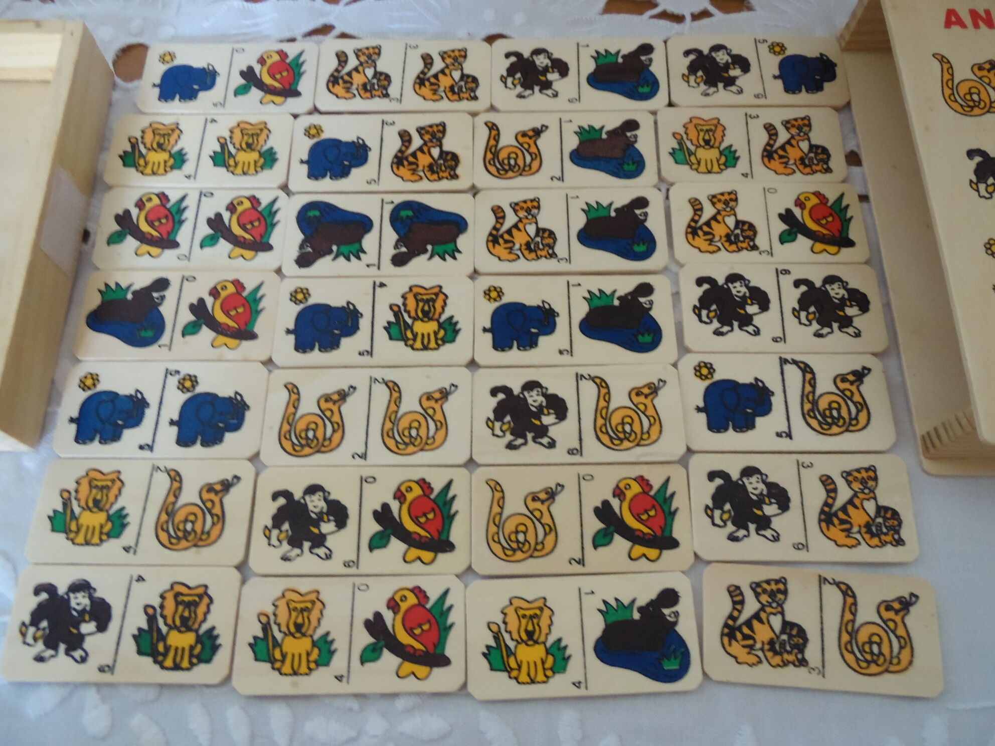 Domino animaux vintage 90's