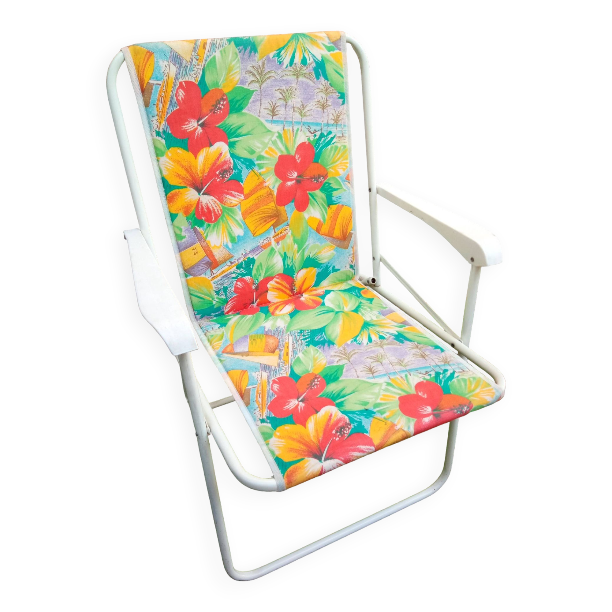 Vintage folding camping chair from the 80s