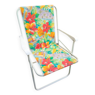 Chaise de camping pliante vintage années 80