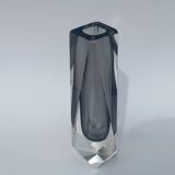 Faceted Murano Sommerso Vase by Flavio Poli