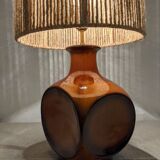 Vintage ceramic lamp and jute rope