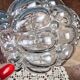 Vintage glass moulded globe – Light fixture with bubble decor