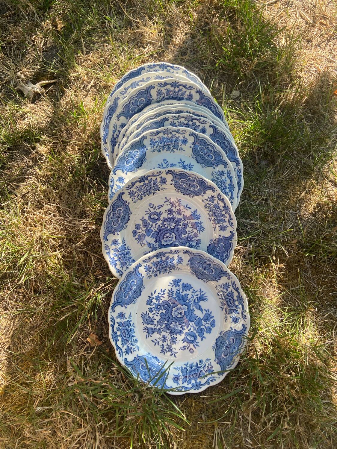 Ridgeway 12-piece dessert plate set – Windsor pattern – earthenware