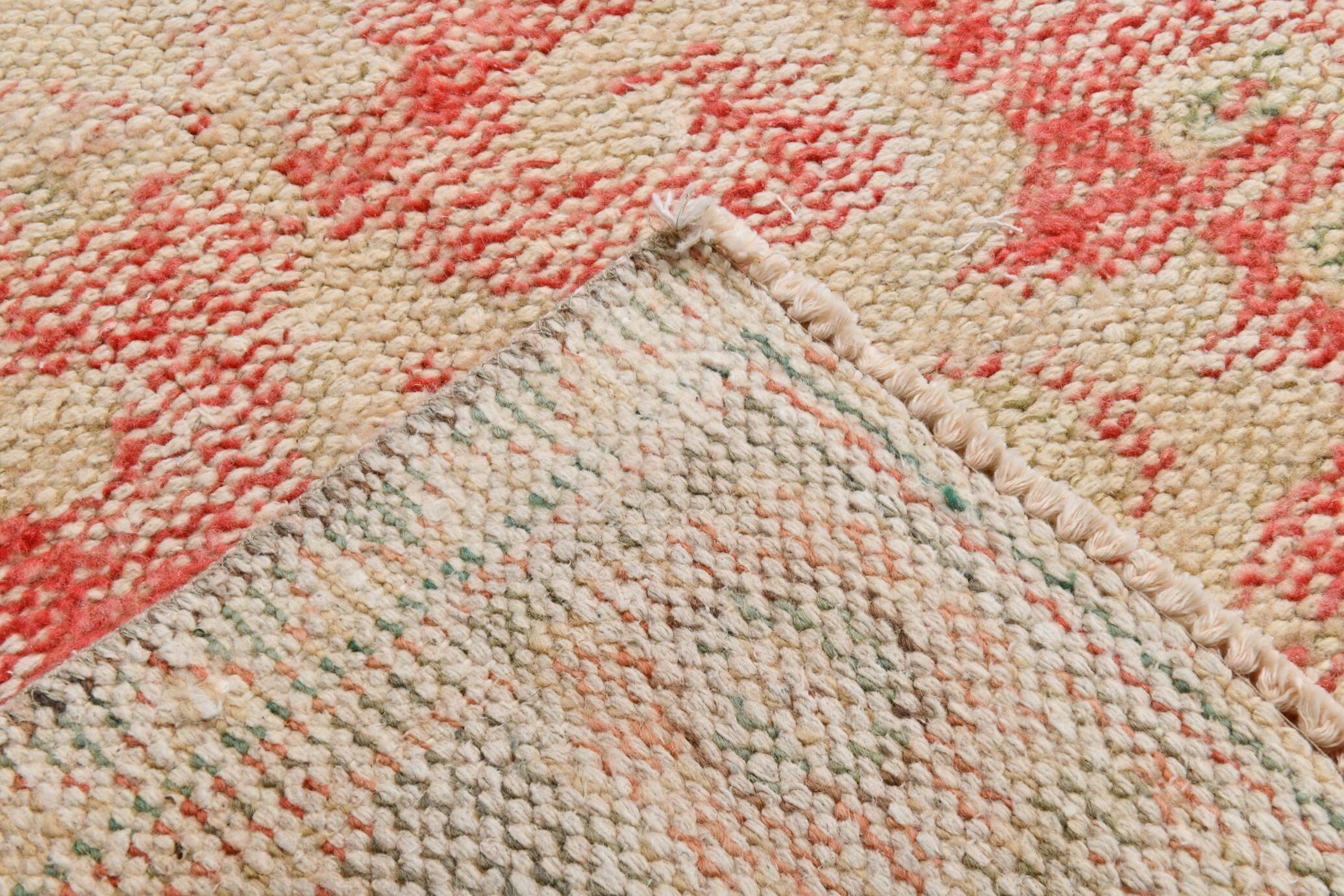 6x10 Pale Red Cream Turkish Vintage Rug,  172x295Cm SK 21080