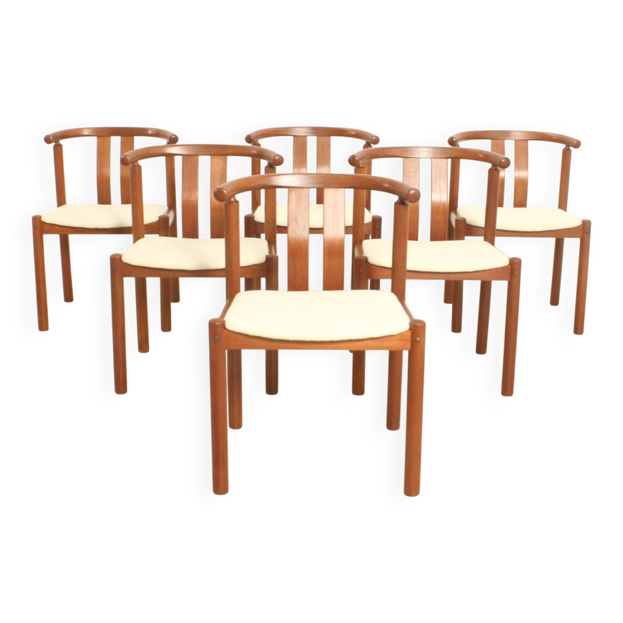 6 teak chairs by Hans J. Frydendal, Denmark 1970