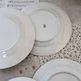 6 mismatched vintage flat plates - Laura set