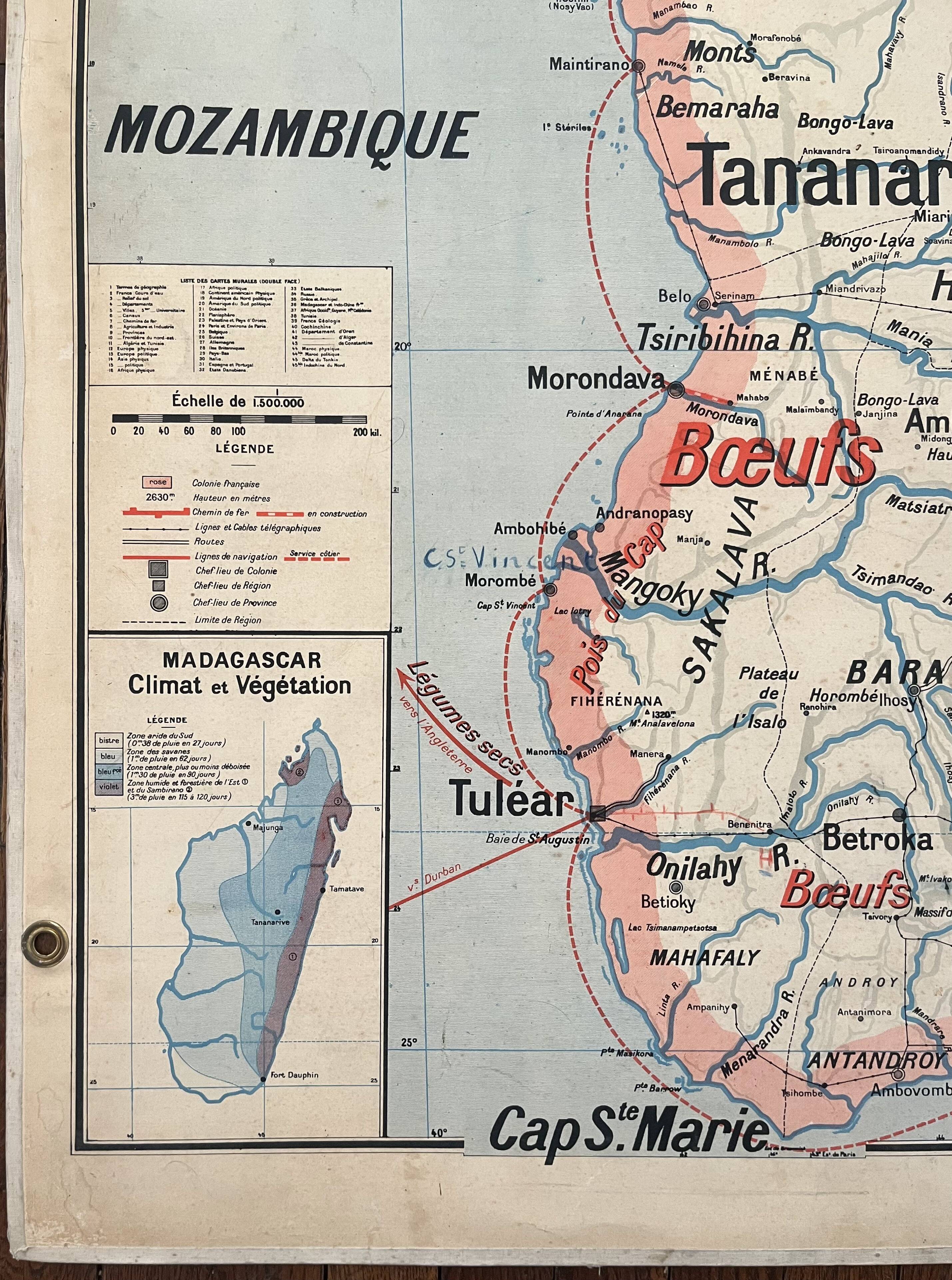 Old school map Vidal-Lablache 36, 1930, T46 – French Indochina